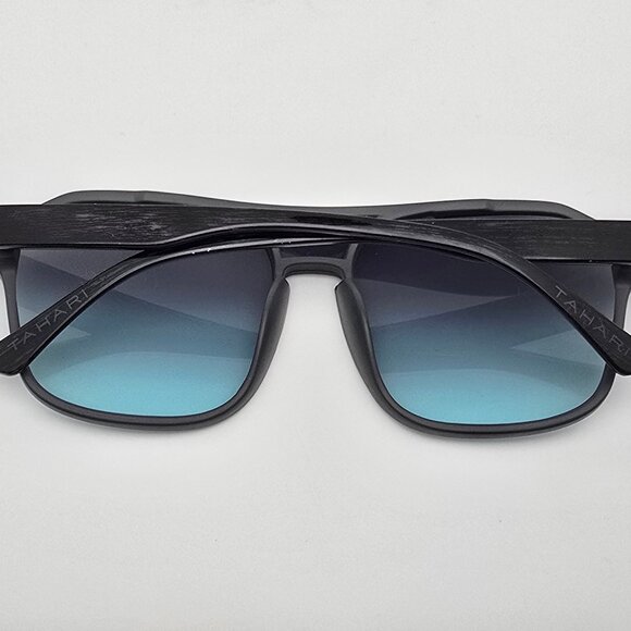 *SOLD* Tahari TM139 Grey Black Frame Green Gradient Lens Aviator Sunglasses 57mm - Picture 10 of 13